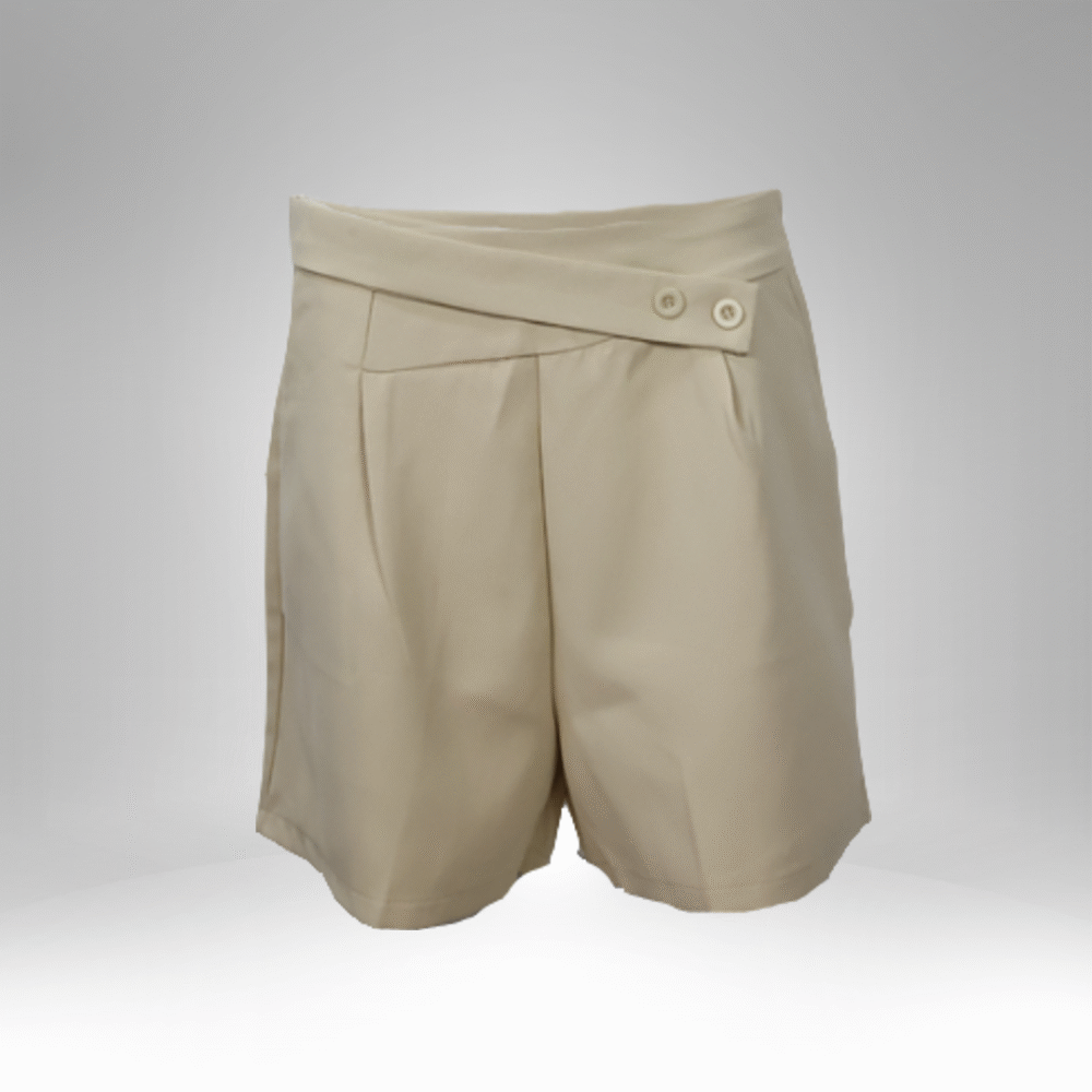 Women’s High-Waist Button Detail Shorts (08)