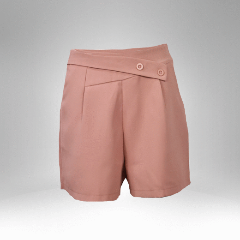 Women’s High-Waist Button Detail Shorts (08) - Image 2