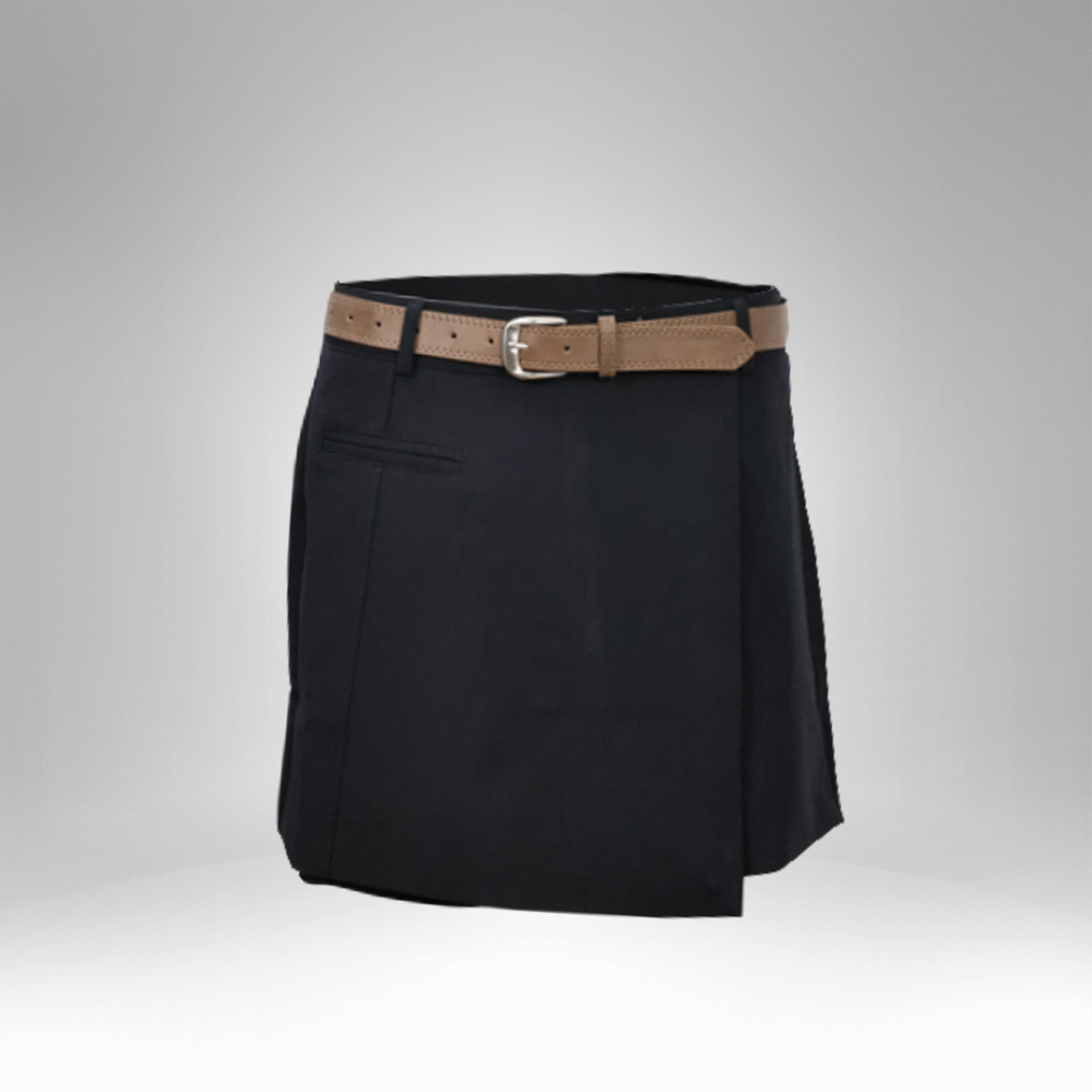 Women’s Pleated Mini Skirt with Belt (109) - Image 2