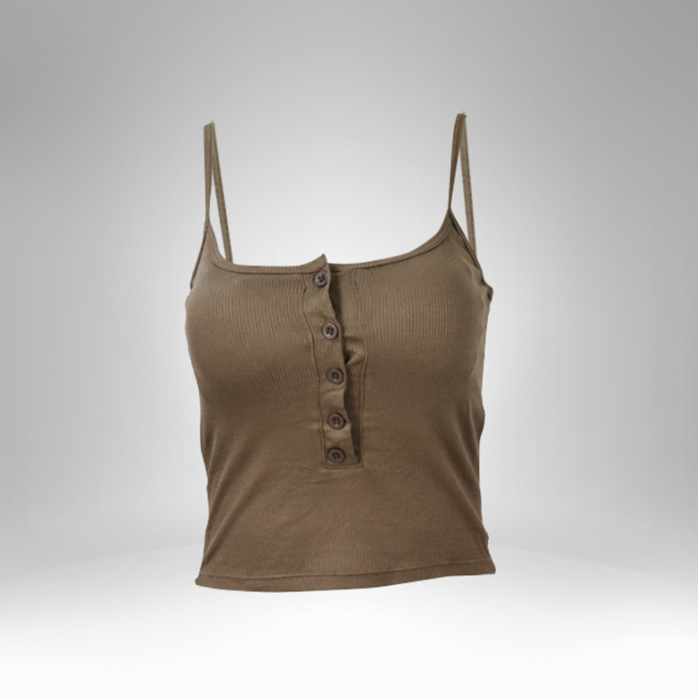 Women’s Button-Front Spaghetti Strap Camisole (315) - Image 2