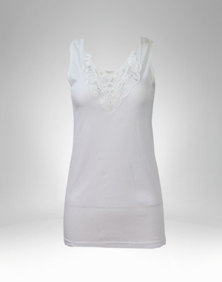 Women’s Sleeveless Lace-Neck Top (DC3022)
