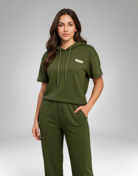 Women’s Casual Hoodie Top and Relaxed Pants Set (8073)